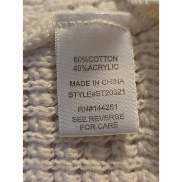 Sincerely Jules M Crochet Knit Sweater Granny Square Grandma Core Butter Yellow - Picture 10 of 11